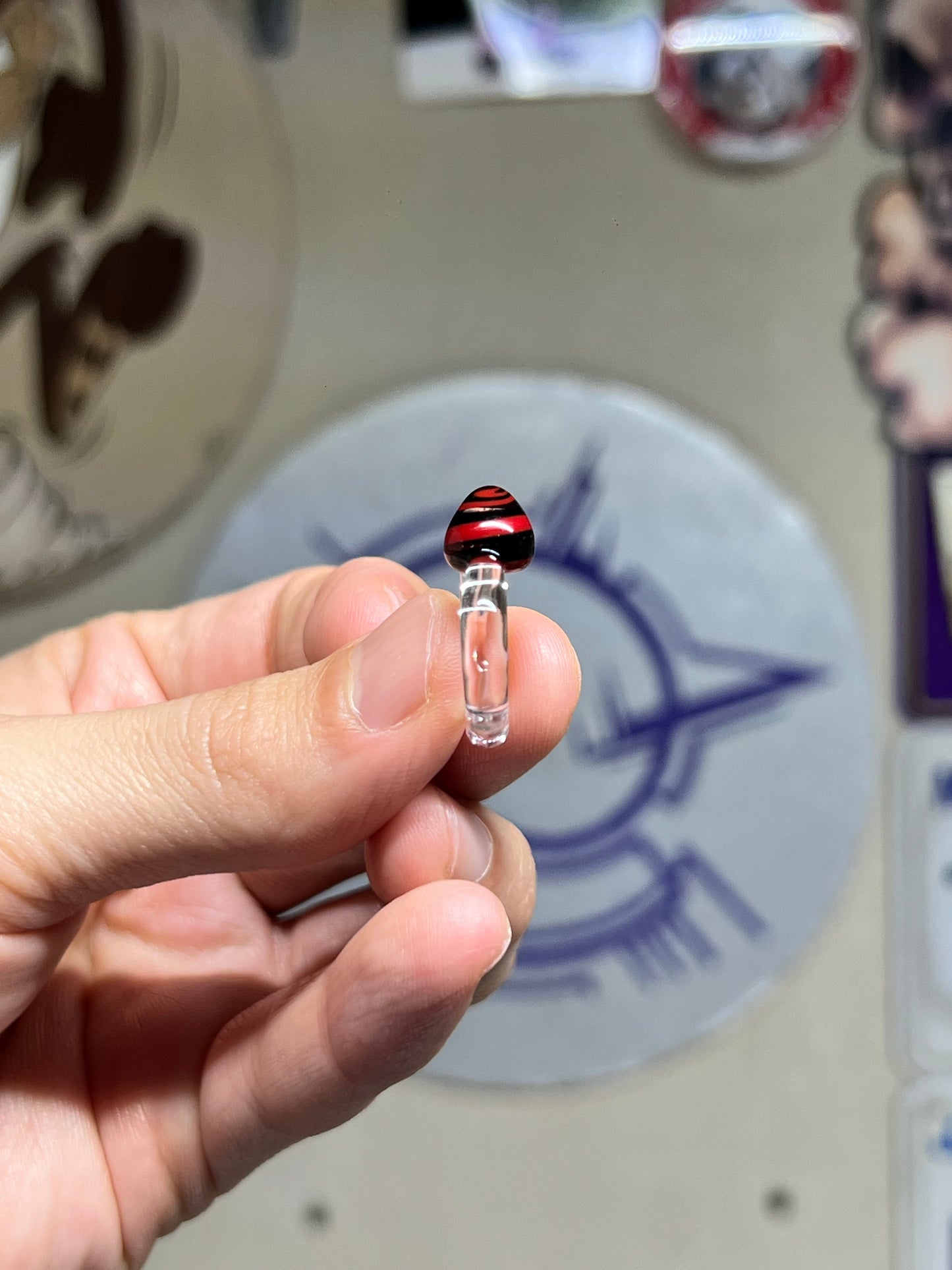 Ring size 2 - Red, black, blu-v (UV)