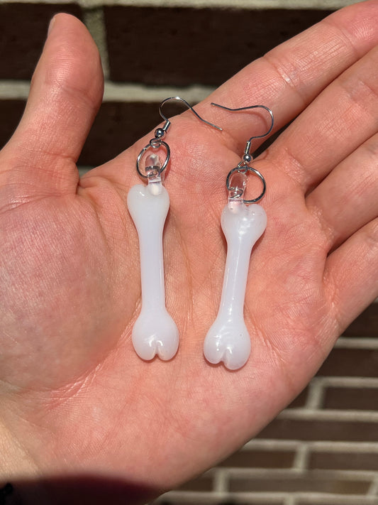 Earrings - Bones, glowstick (UV)