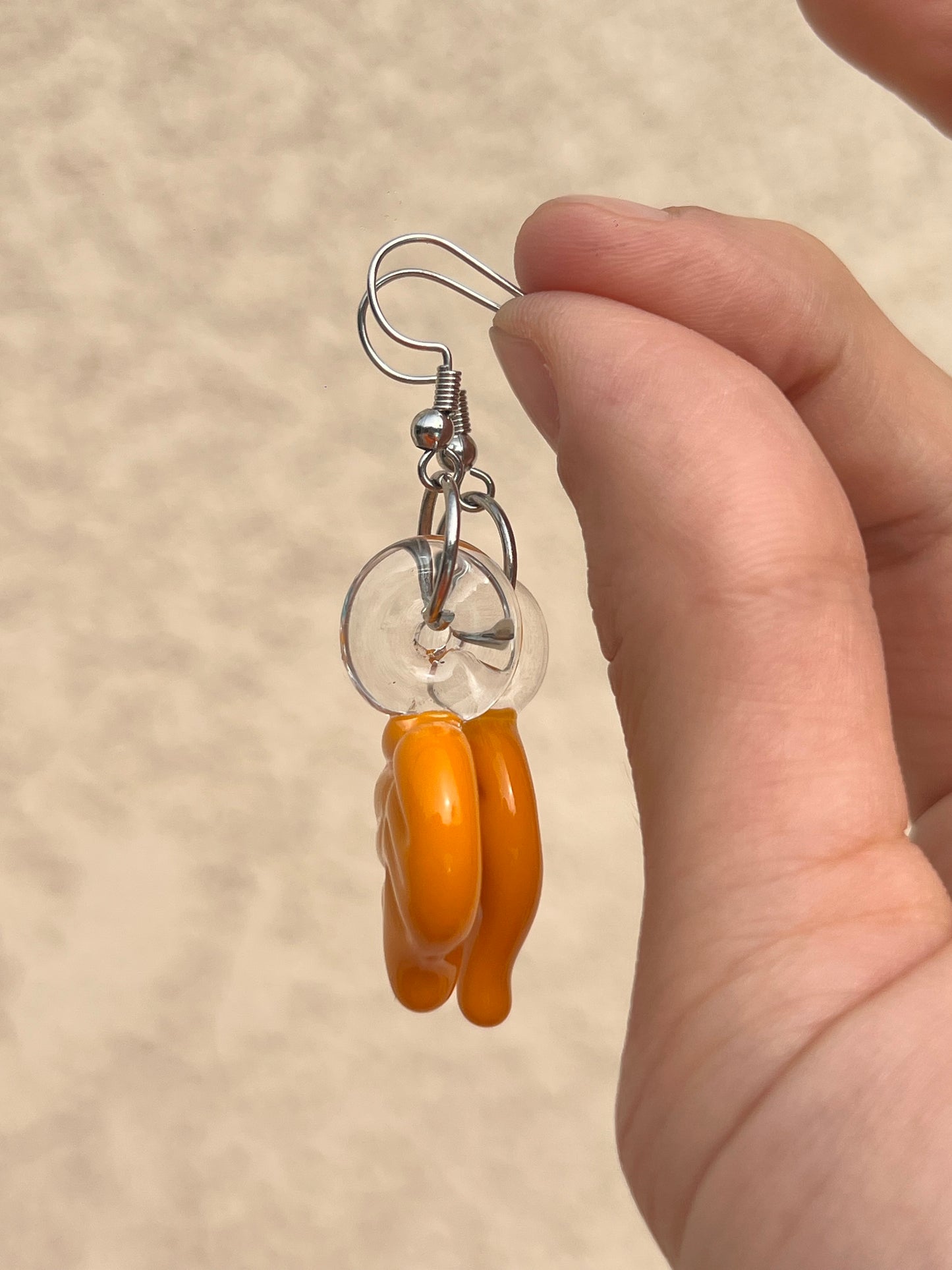 Earrings - Orange Leaves