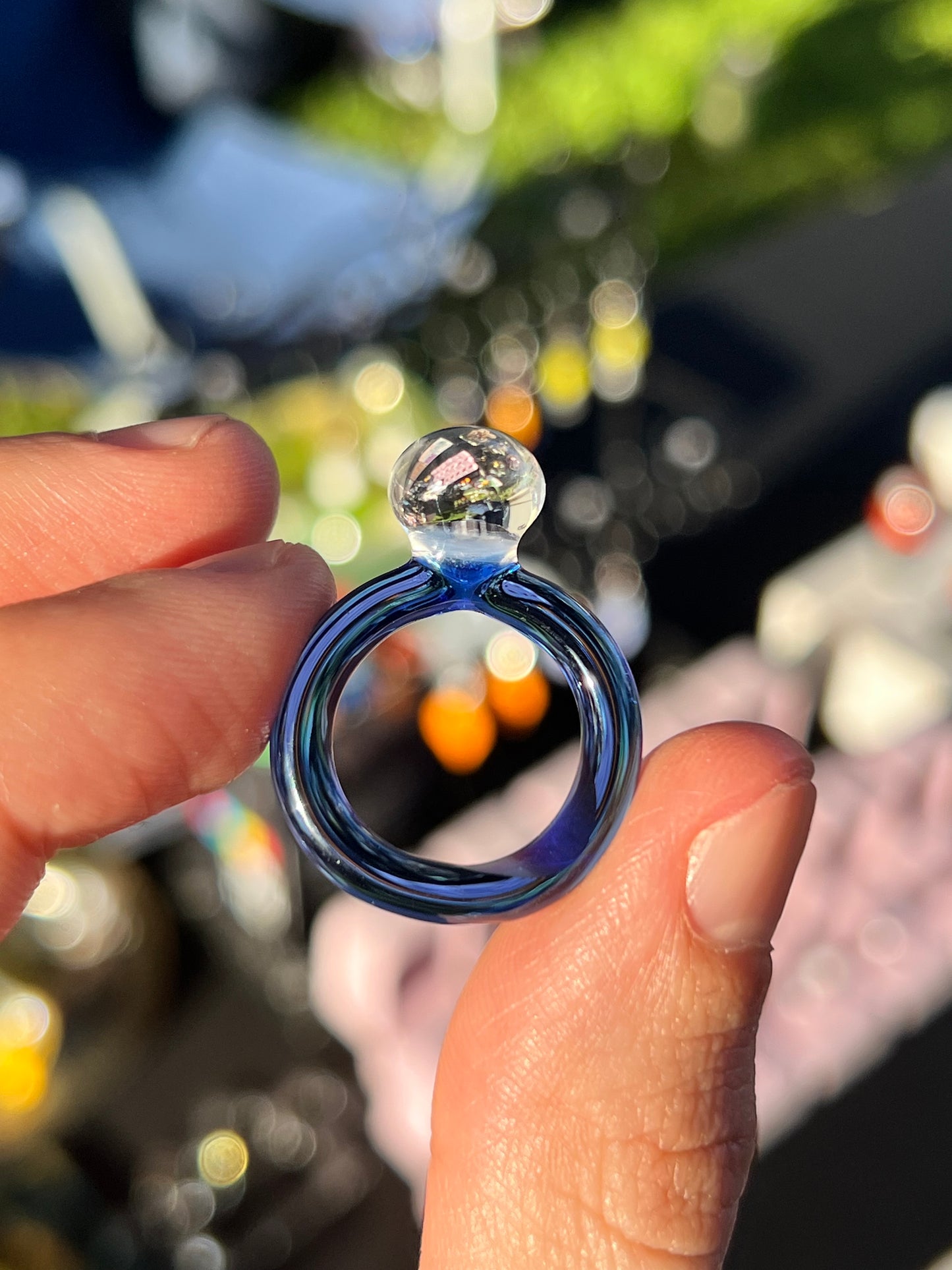 Ring size 4.5 - Blue, Shark mille (UV)