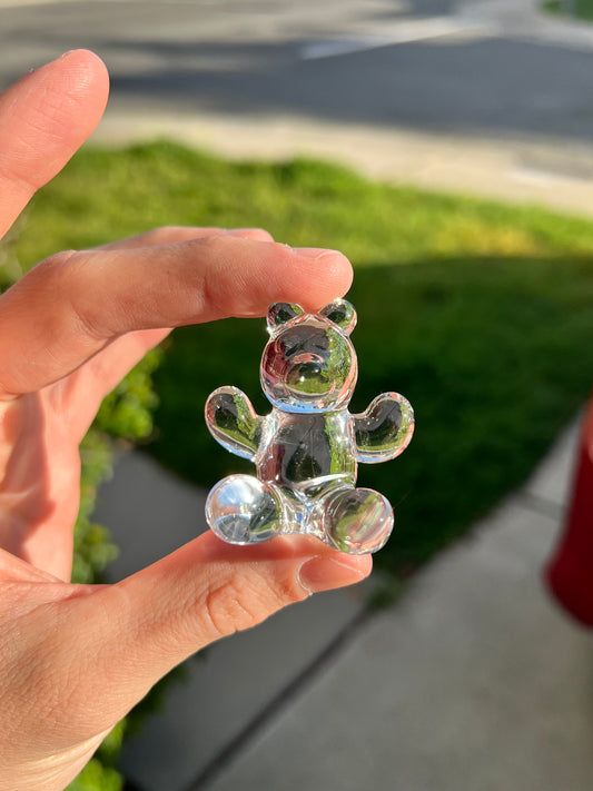 Sculpture - Clear Teddy Bear