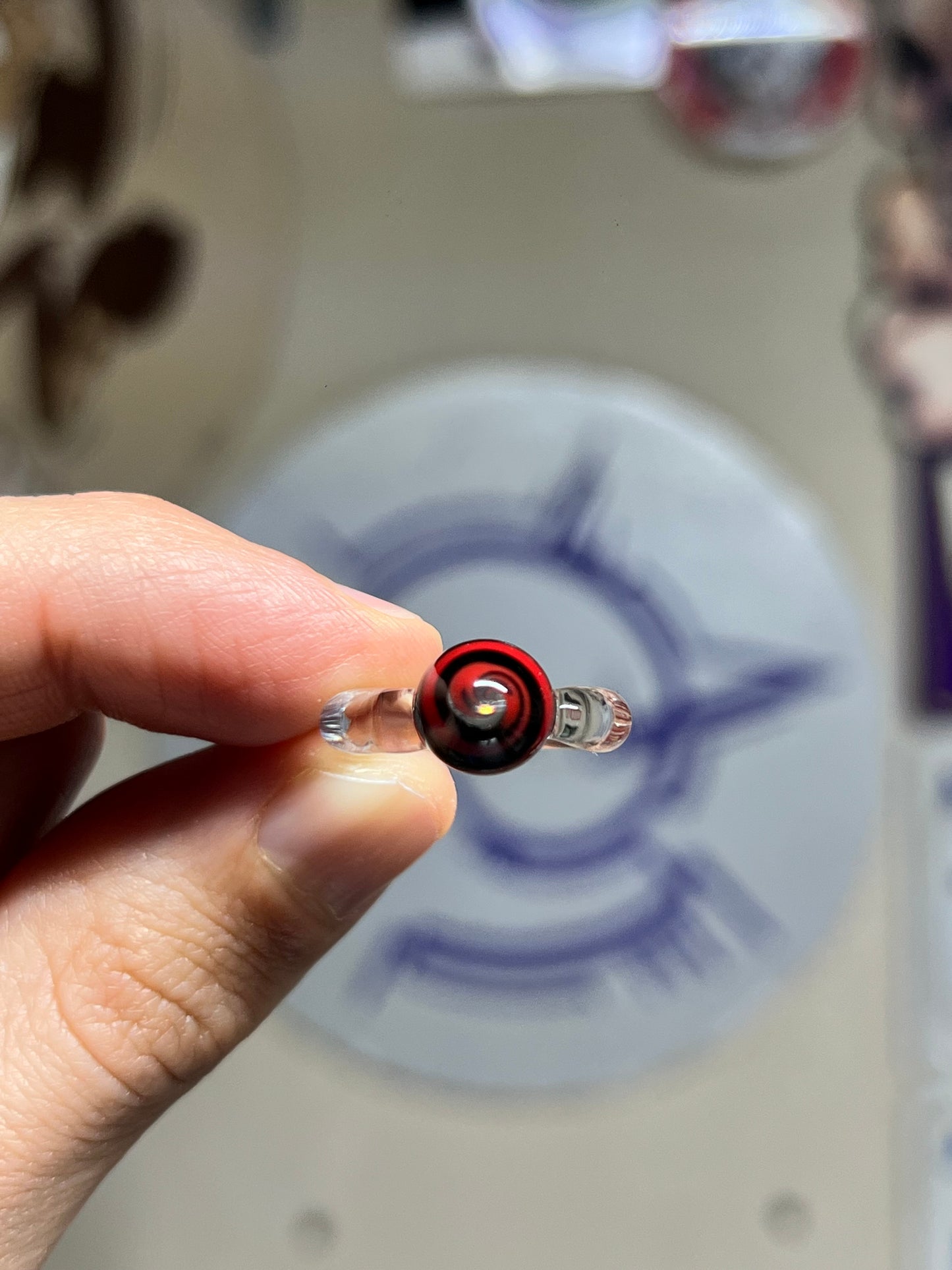 Ring size 2 - Red, black, blu-v (UV)