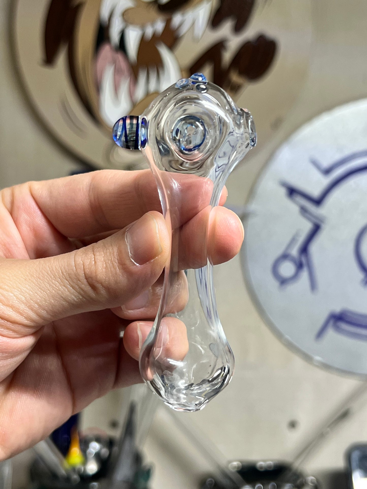 Pipe - Clear Spoon, Swirl accents (UV)