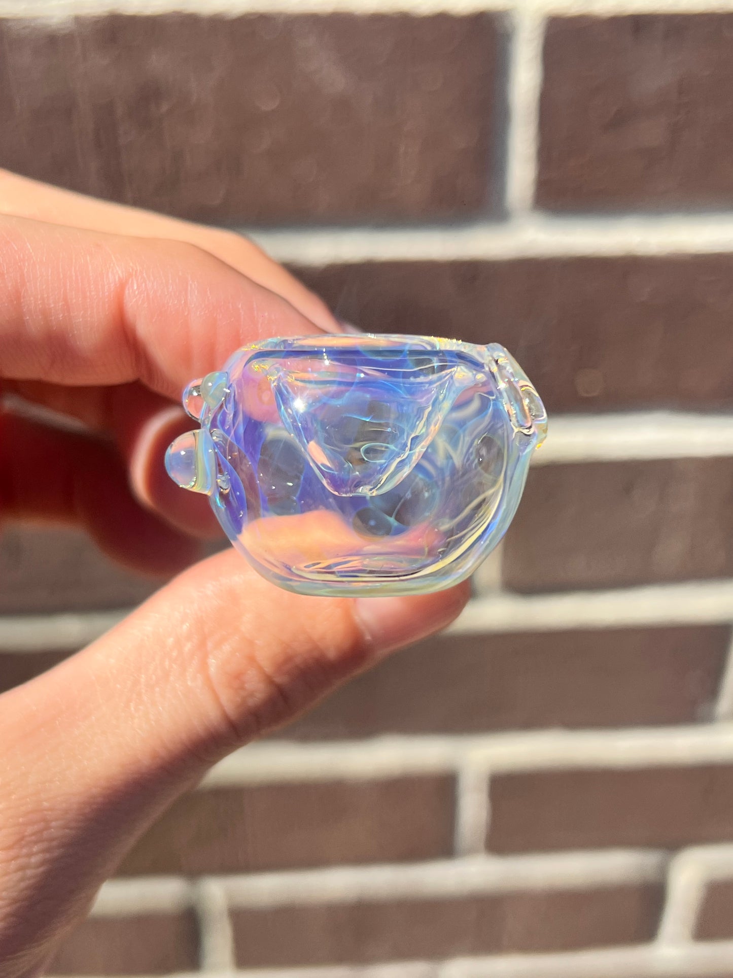 Pipe - Silver fumed clear spoon