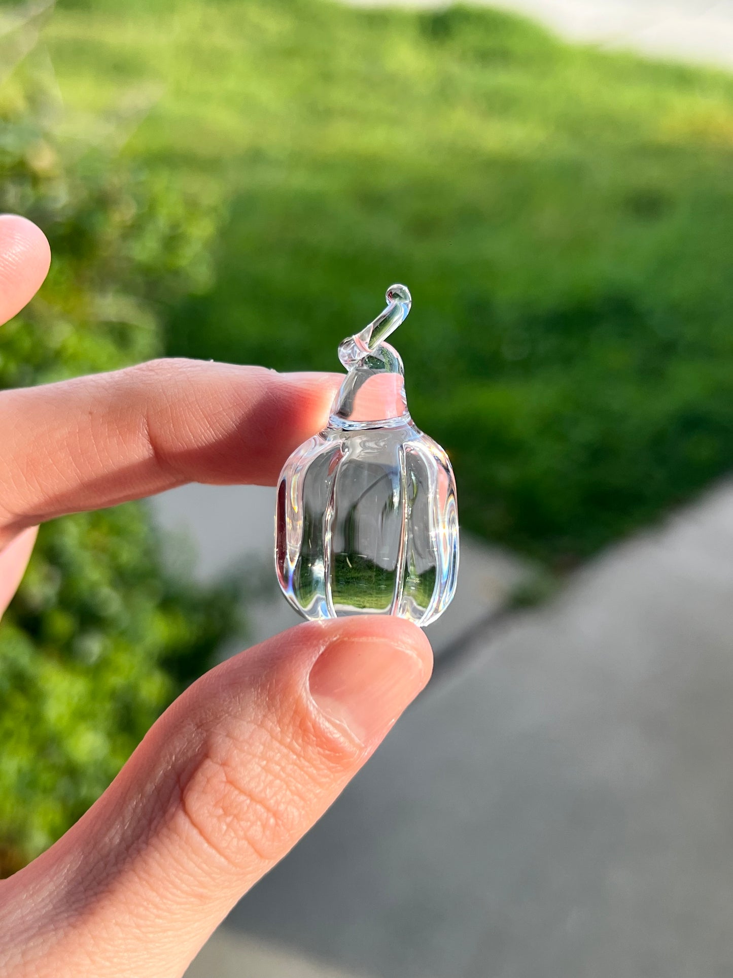 Sculpture - Clear Pumpkin