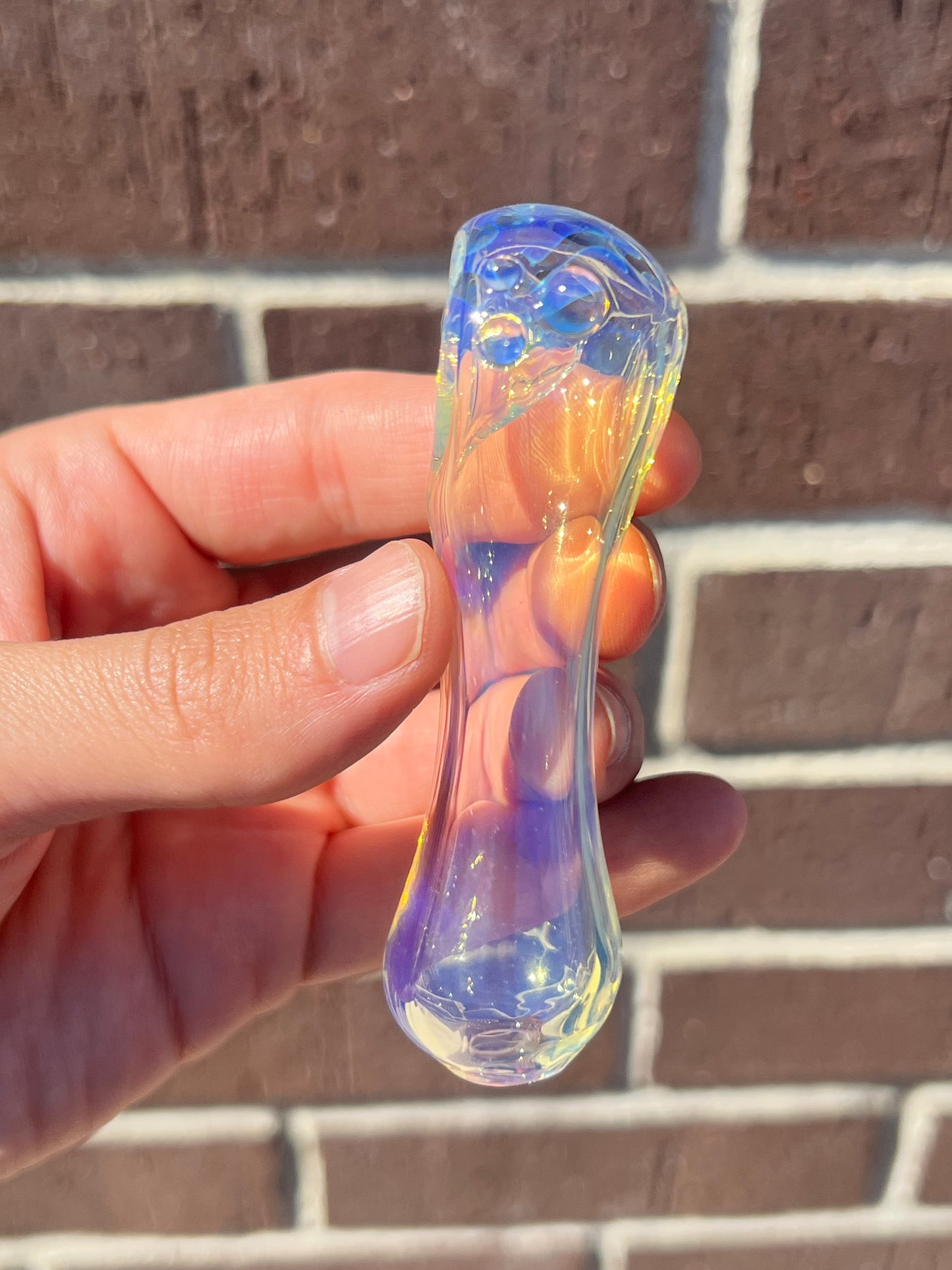 Pipe - Silver fumed clear spoon