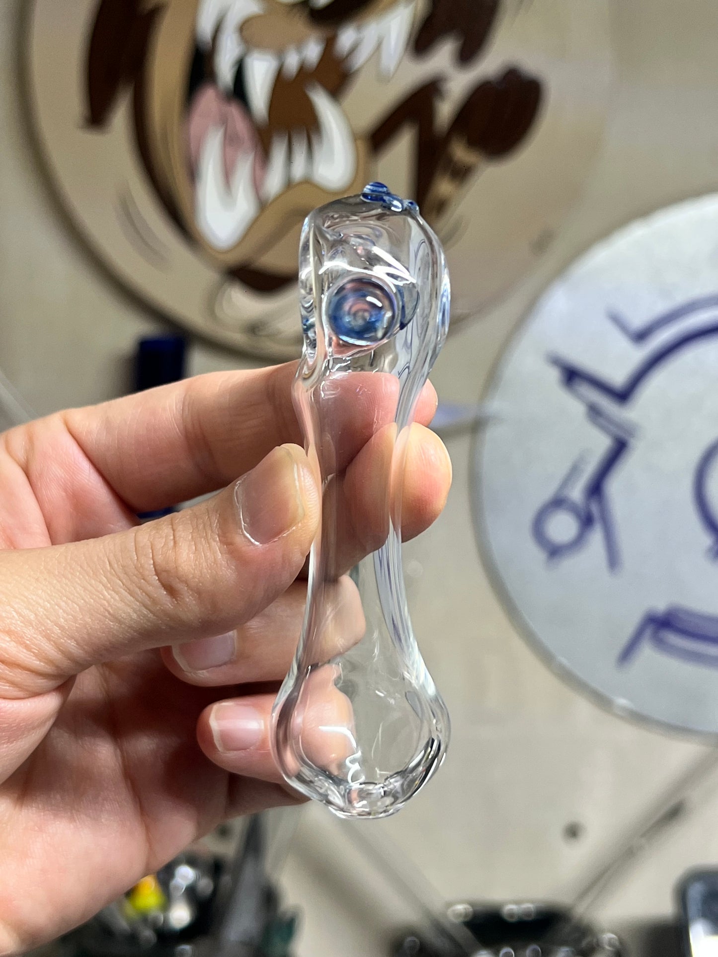 Pipe - Clear Spoon, Swirl accents (UV)