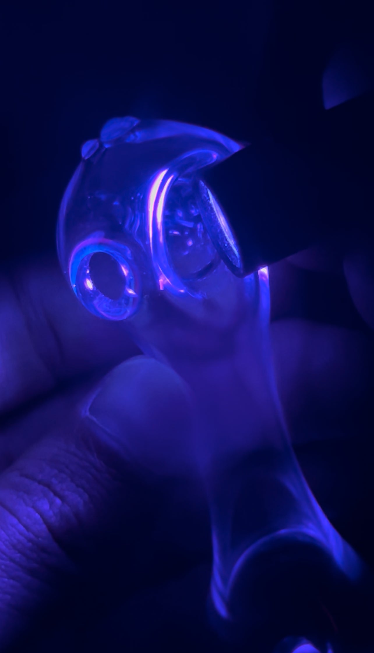 Pipe - Clear Spoon, Swirl accents (UV)
