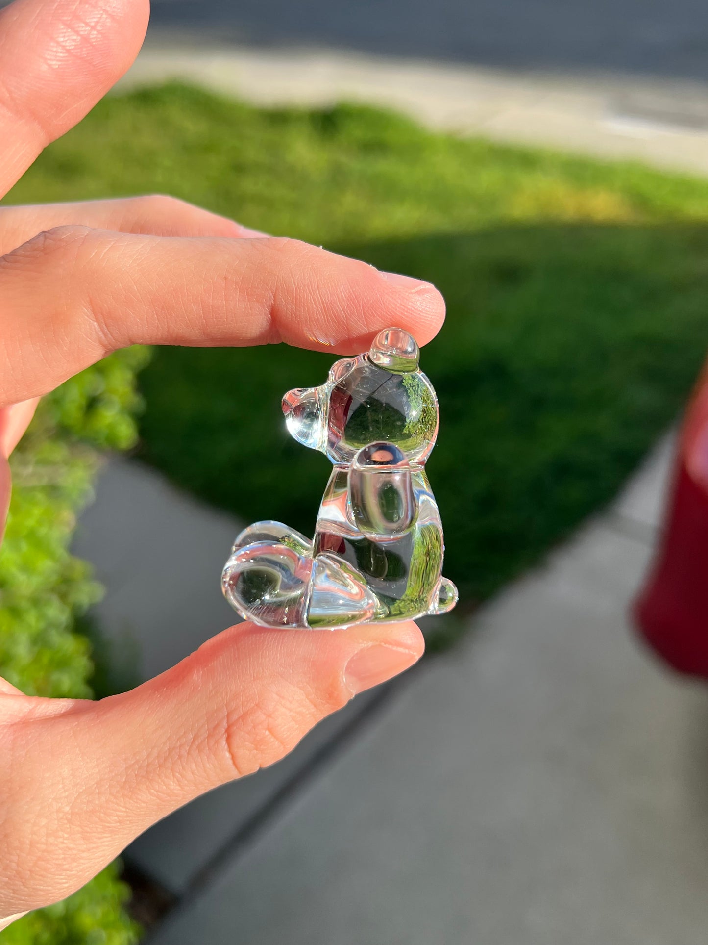 Sculpture - Clear Teddy Bear