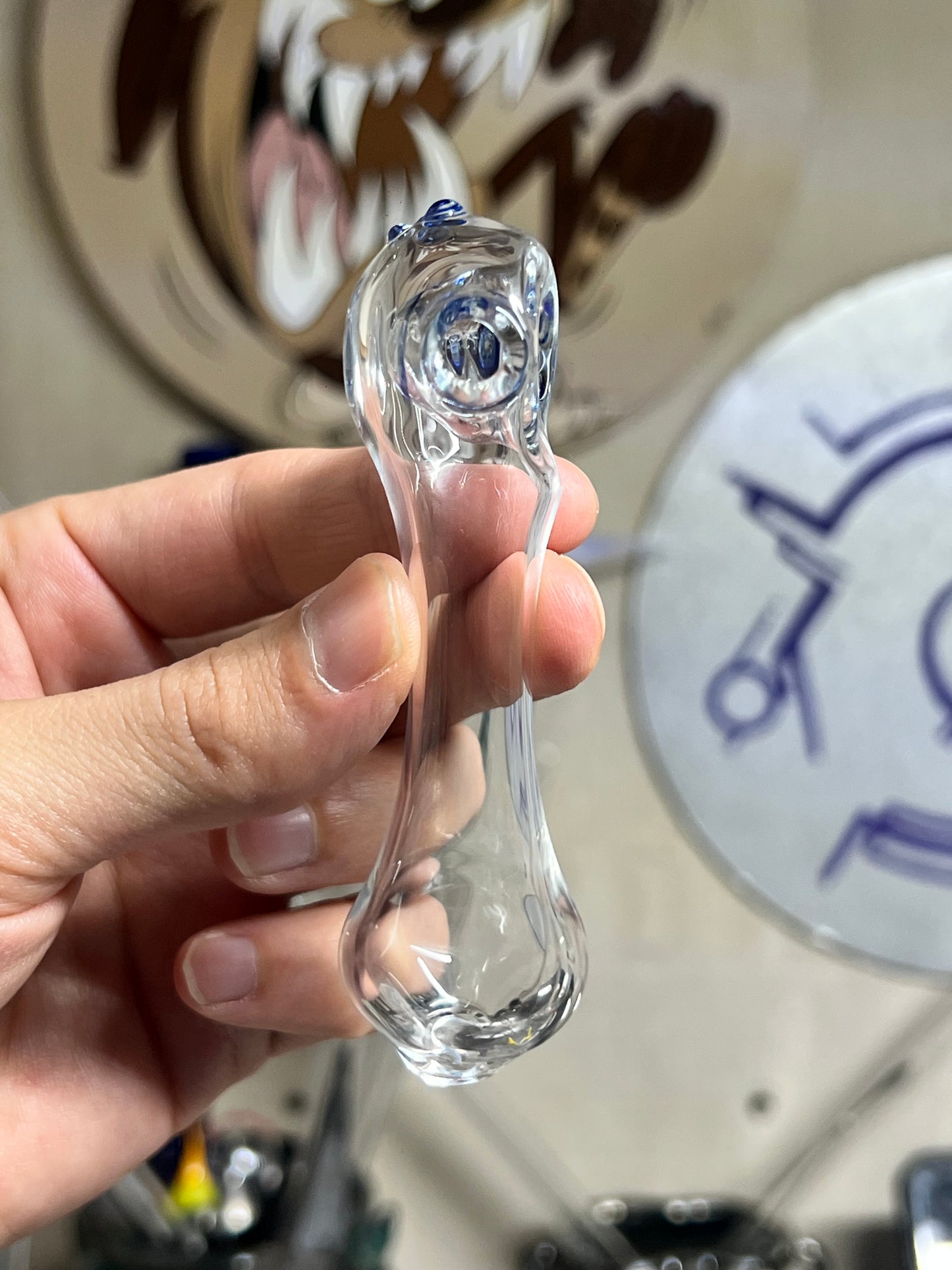 Pipe - Clear Spoon, Swirl accents (UV)
