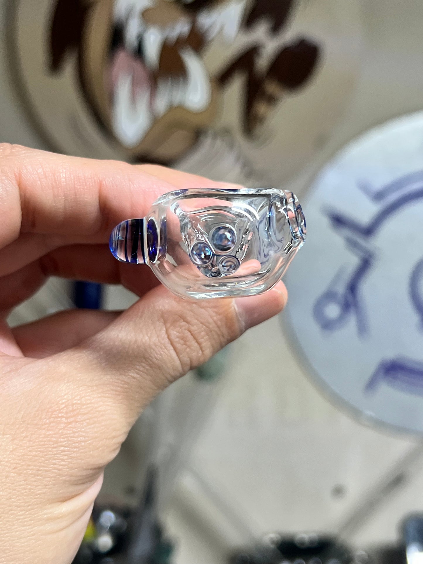 Pipe - Clear Spoon, Swirl accents (UV)