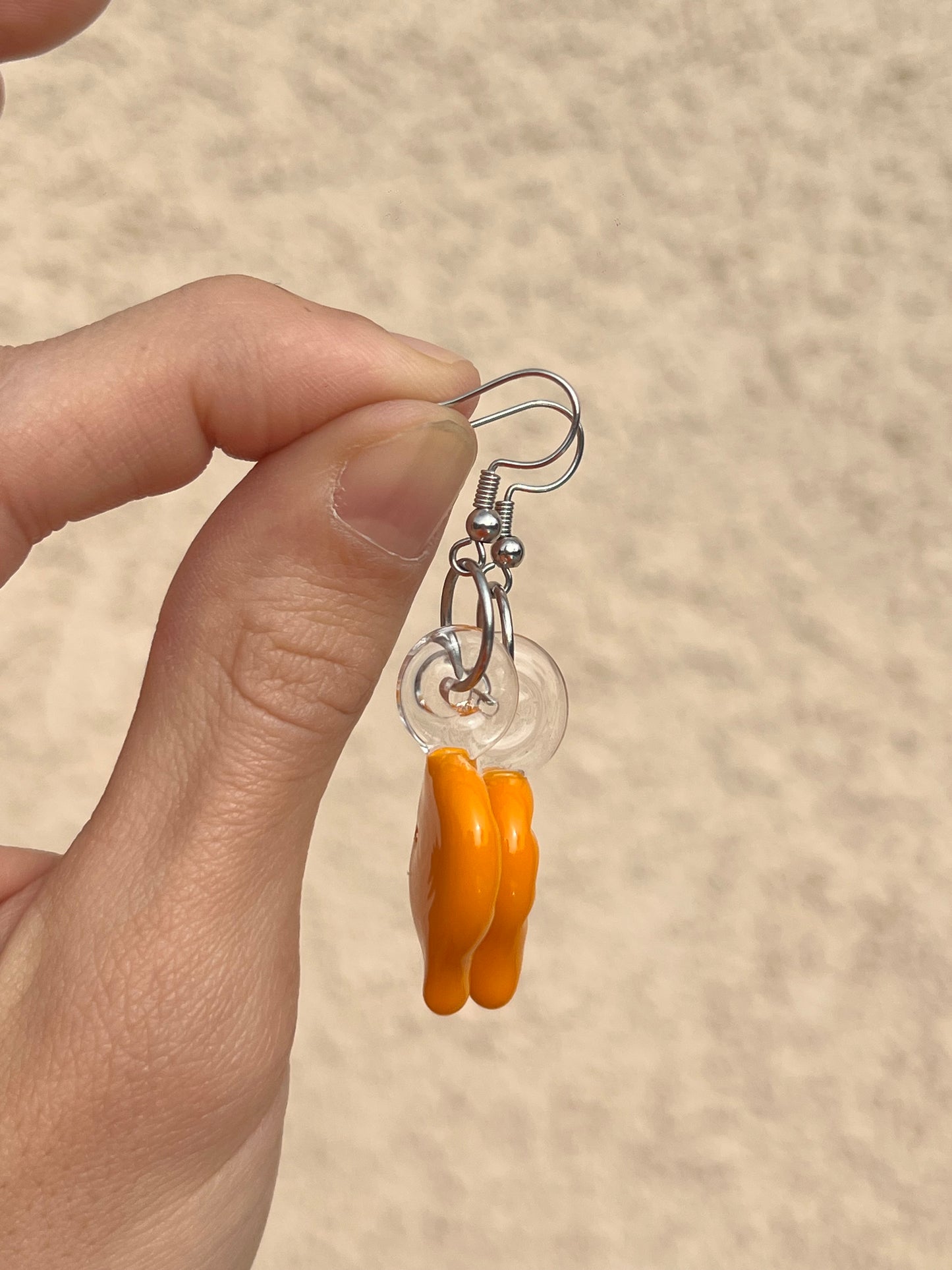 Earrings - Orange Leaves