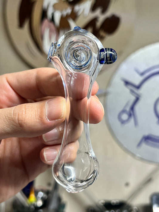 Pipe - Clear Spoon, Swirl accents (UV)