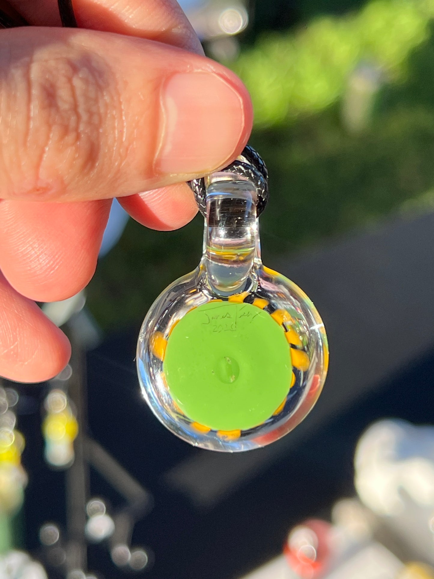 Pendant - sunflower implosion